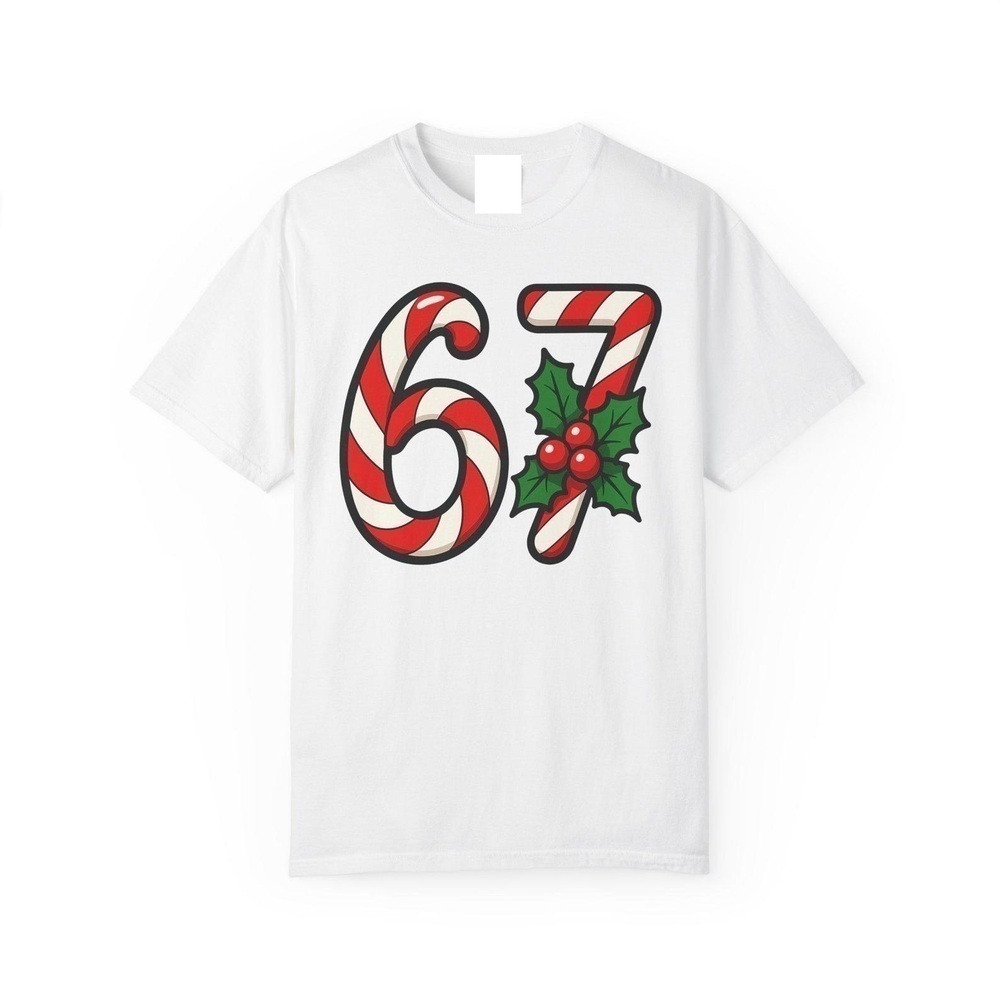 Candy Cane 67 Number T-shirt White Shirt